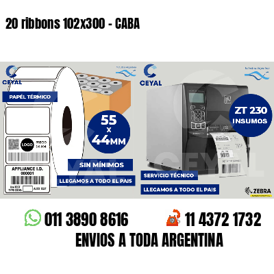 20 ribbons 102x300 - CABA