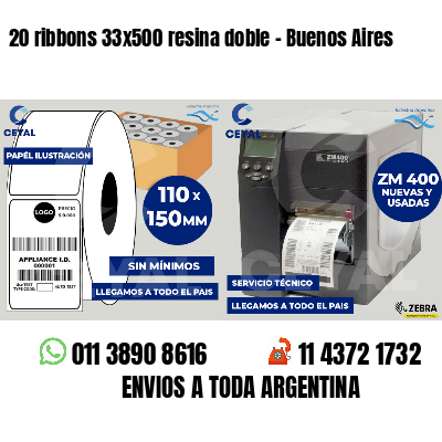 20 ribbons 33x500 resina doble - Buenos Aires