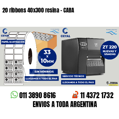 20 ribbons 40x300 resina - CABA