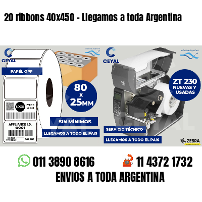 20 ribbons 40x450 - Llegamos a toda Argentina