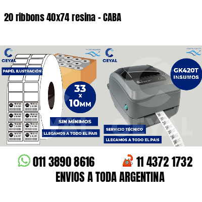 20 ribbons 40x74 resina - CABA