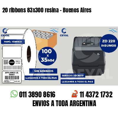 20 ribbons 83x300 resina - Buenos Aires
