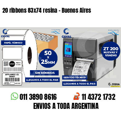 20 ribbons 83x74 resina - Buenos Aires