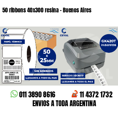 50 ribbons 40x300 resina - Buenos Aires
