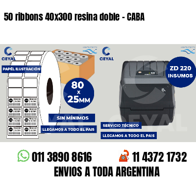 50 ribbons 40x300 resina doble - CABA