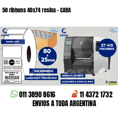 50 ribbons 40x74 resina - CABA
