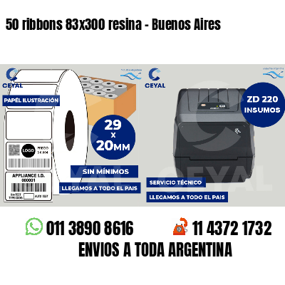 50 ribbons 83x300 resina - Buenos Aires