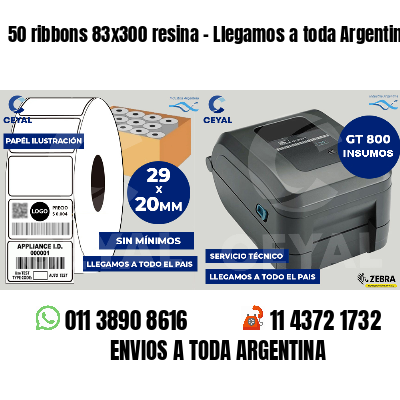 50 ribbons 83x300 resina - Llegamos a toda Argentina