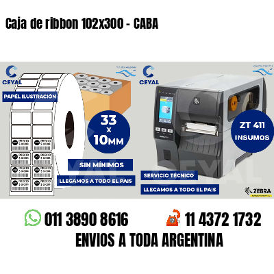 Caja de ribbon 102x300 - CABA