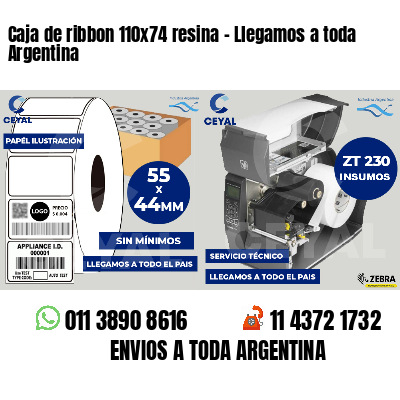 Caja de ribbon 110x74 resina - Llegamos a toda Argentina