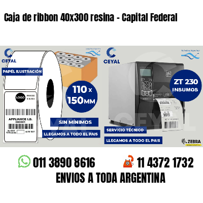 Caja de ribbon 40x300 resina - Capital Federal