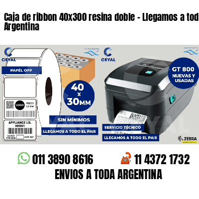 Caja de ribbon 40x300 resina doble - Llegamos a toda Argentina