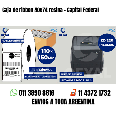 Caja de ribbon 40x74 resina - Capital Federal