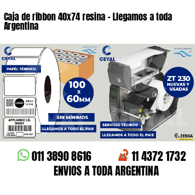 Caja de ribbon 40x74 resina - Llegamos a toda Argentina