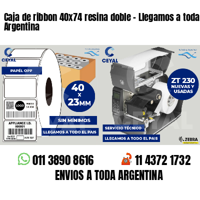 Caja de ribbon 40x74 resina doble - Llegamos a toda Argentina