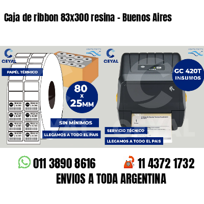 Caja de ribbon 83x300 resina - Buenos Aires