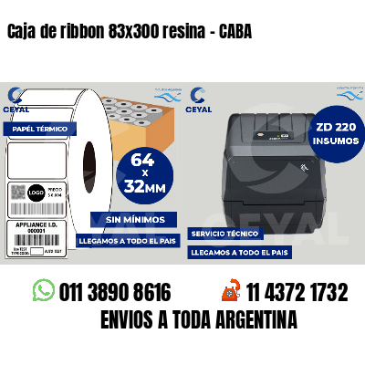 Caja de ribbon 83x300 resina - CABA