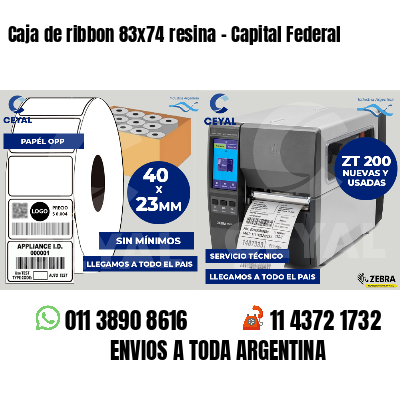 Caja de ribbon 83x74 resina - Capital Federal