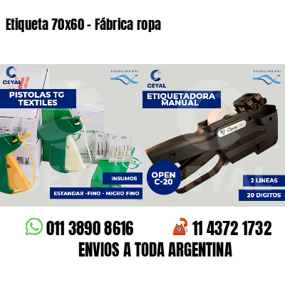 Etiqueta 70x60 - Fábrica ropa