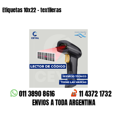 Etiquetas 10x22 - textileras