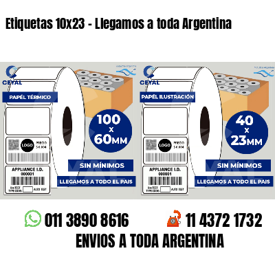 Etiquetas 10x23 - Llegamos a toda Argentina