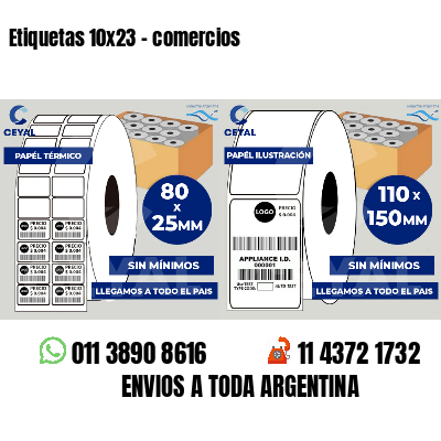 Etiquetas 10x23 - comercios