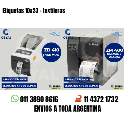 Etiquetas 10x23 - textileras