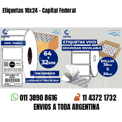 Etiquetas 10x24 - Capital Federal