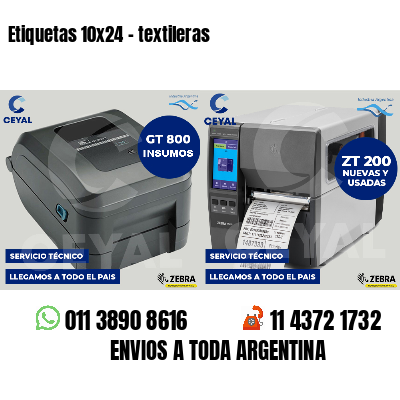 Etiquetas 10x24 - textileras