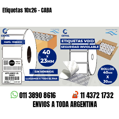 Etiquetas 10x26 - CABA
