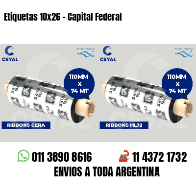 Etiquetas 10x26 - Capital Federal