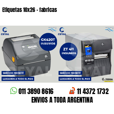 Etiquetas 10x26 - fabricas