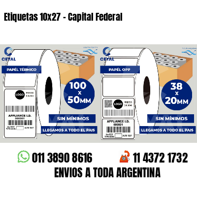 Etiquetas 10x27 - Capital Federal