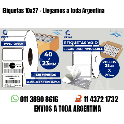 Etiquetas 10x27 - Llegamos a toda Argentina