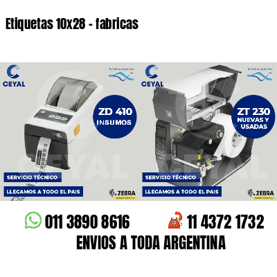 Etiquetas 10x28 - fabricas