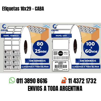 Etiquetas 10x29 - CABA