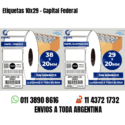 Etiquetas 10x29 - Capital Federal