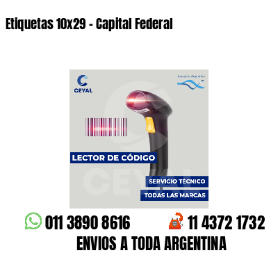 Etiquetas 10x29 - Capital Federal