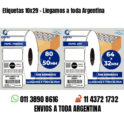 Etiquetas 10x29 - Llegamos a toda Argentina