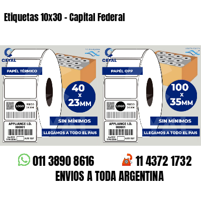 Etiquetas 10x30 - Capital Federal