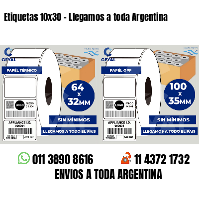 Etiquetas 10x30 - Llegamos a toda Argentina