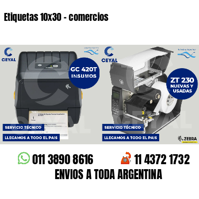 Etiquetas 10x30 - comercios