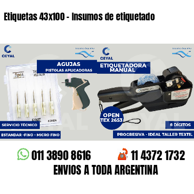 Etiquetas 43x100 - Insumos de etiquetado