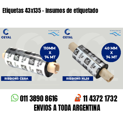 Etiquetas 43x135 - Insumos de etiquetado