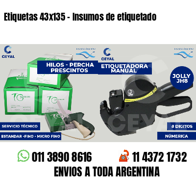 Etiquetas 43x135 - Insumos de etiquetado