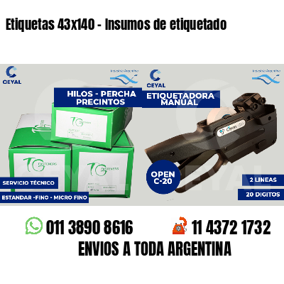 Etiquetas 43x140 - Insumos de etiquetado