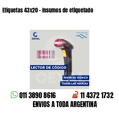 Etiquetas 43x20 - Insumos de etiquetado
