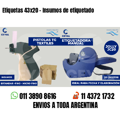 Etiquetas 43x20 - Insumos de etiquetado