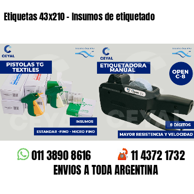 Etiquetas 43x210 - Insumos de etiquetado