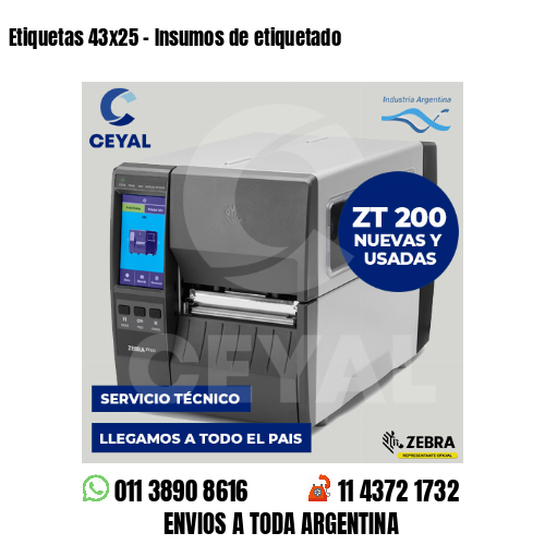 Etiquetas 43×25 – Insumos de etiquetado